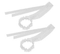 VALICLUD 2piezas Lazo De Pelo De Encaje Coleteros Elásticos Cabello Cuerdas Elásticas Para Trenzas Accesorios Para Fiestas Para Eventos o Diario