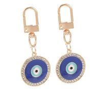 VALICLUD 2piezas Llaveros De Azul Colgantes De Decoración Para Bolsas y Mochilas De Metal Accesorios De Llaveros Decorativos