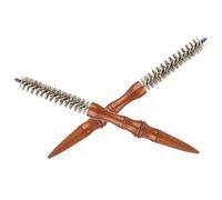 VALICLUD 2piezas Mini Cepillo Redondo Espiral de Madera Herramienta de Peinado para Hombres y Mujeres para Secado con Secador Flequillos y Rizos