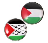 VALICLUD 2piezas Palestina Bandera Pin Metálico Para Sombreros Ropa y Mochilas Broche De Diseño De Bandera Nacional De Palestina Accesorios De Moda Para Ocasiones