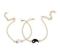 VALICLUD 2piezas Pulsera De Tai Chi Pareja Yin Yang De Cuerda Para Él y Ella Conjunto De Collar y Pulsera Obsequio Para San Valentín