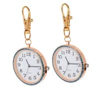 VALICLUD 2piezas Reloj De Bolsillo Portátil Llavero De Reloj De Enfermera Diseño De Números y Brillantes Accesorio Práctico para Estudiantes De Medicina y Uso Diario