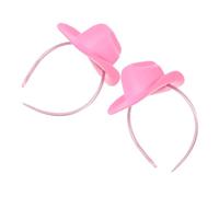 VALICLUD 2piezas Vendas Sombrero Rosa Diadema Mini Sombrero Para Mujer Niña Fiesta Temática Oeste Despedida Carnaval