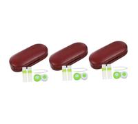 VALICLUD 3 Juegos Estuche De Anteojos Organizador para Llevar Gafas Casos Contenedor De Anteojos Lentes Delicado Estuche para Anteojos Estuches para Gafas Portátiles Rojo Vellón