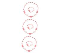 VALICLUD 3 Juegos juego de pulseras para kit para hacer pulseras con dijes juguetes de niña chica Set de collar Pulsera de cuentas collar de para niñas Madera