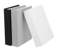 VALICLUD 3 Libros Falsos Decorativos Minimalistas para Decoración del Hogar Diseño Elegante, Material Cartón Gris, Portátiles y Versátiles para Mesa de Café y Sesiones Fotográficas