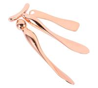 VALICLUD 3 piezas Aplicador de Masaje Facial de Metal para Crema de Ojos Cuchara Cosmética Multifunción Rosa Dorado Portátil para Cuidado Personal y Salón de Belleza