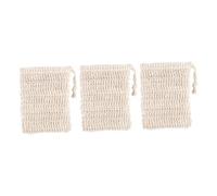 VALICLUD 3 Piezas Bolsa de Jabón Exfoliante de Ramio para Ducha Funda Espumadora de Jabón para Baños y Cuidado de Color Amarillo