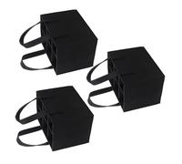 VALICLUD 3 Piezas Bolsa Porta Botellas de Vino de Fieltro Unidades con Compartimentos Organizador Portátil Resistente y Reutilizable para Fiestas Viajes y Almacenamiento Seguro