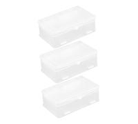 VALICLUD 3 Piezas Caja Organizadora de Herramientas para Uñas Doble Capa Gran Capacidad Almacenamiento para Geles Pinceles y Accesorios de Manicura para Salón y Uso Personal