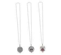 VALICLUD 3 Piezas Colgante De Aromaterapia Difusor Collares Para Mujer De Moda Fragancia Aceite Esencial Collar De Aromaterapia Básico Perfumado Acero Inoxidable