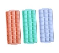 VALICLUD 3 piezas Cubiteras de Silicona con Tapas Compartimentos Moldes para Hielo Reutilizables Colores para Bebidas y Cócteles