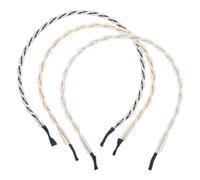 VALICLUD 3 Piezas De Diadema De Perlas Hechas A Mano Para Mujeres Bandas De Cabello Estrechas De La Cabeza Del Cabello De La Cabeza De Perla Falsa Para Peluquería Para Peinados Y Eventos