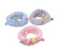 VALICLUD 3 Piezas Diademas de Coral para Mujeres Elásticas para Maquillaje y Cuidado Facial Accesorios de Spa para Ducha y Yoga Color Aleatorio