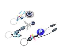 VALICLUD 3 Piezas Evil Eye Keychain Lightweight Eye Bag Pendant With Sturdy Connector Protective Key Ring For Backpack Purse And Car Keys And Charm For Everyday Use