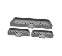 VALICLUD 3 Piezas Jabonera de Silicona Antideslizante con Desagüe Rápido para Baño y Encimera Soporte Compacto para Pastillas de Jabón Resistente y Fácil de Limpiar Color Gris Grande