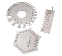 VALICLUD 3 piezas Medidor de Espesor de Película Húmeda Galgas de Calibre para Cable Redondo y Soldadura Acero Inoxidable para Inspección de Cables