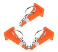 VALICLUD 3 Piezas Mini Llavero de Cono de Tráfico de Silicona Naranja Diseño Realista, Accesorio Portátil y Versátil para Fiestas Temática de Construcción