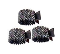 VALICLUD 3 Piezas Pinzas Metálicas Para Cabello Brillantes Con Gemas De Imitación Sujetadores Antideslizantes Para Recoger Cabello En Alto Uso Diario