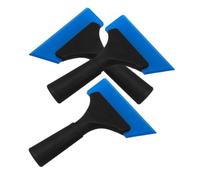 VALICLUD 3 piezas Raspadores para Película Automotriz con Mango Azul Herramientas de Alisado y Limpieza para Vinilo de Coche y Ventanas Kit Multifuncional y Suave para Envoltura y Limpieza