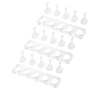 VALICLUD 3 Piezas Soporte de Práctica de Uñas Acrílicas No Magnético Soporte Transparente para Uñas Postizas y Manicura Artística, Adecuado para Salones y Principiantes
