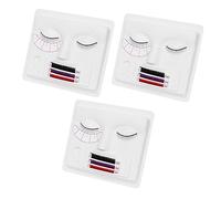 VALICLUD 3 Piezas Trays de Práctica para Extensiones de Pestañas con Modelos de Utensilios para Salón de Plástico Ligero y Portátil para Aprendizaje Maquillaje