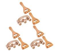 VALICLUD 3 Series Conjunto De Masajeador Rodillos Masajeador Para Cuello Masajeador De Pies Masajeadores Faciales Martillo De Masaje De Bambú Palo De Masaje De Espalda 3 Piezas*3