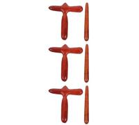 VALICLUD 3 Series Masajeador De Pies Rugerizado Tripe Masajes Pies Prácticos Palitos De Masaje Varillas De Masaje De Madera Herramienta De Masaje De Puntos Palo De Rosa 2 Piezas X 3