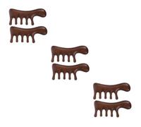 VALICLUD 3 Series Peine De Masaje De Ébano Caspa Estilo Cerda Desenredar Herramienta De Masaje Para Mujeres Peine De Madera Resistente Peine De Mujer Sándalo Marrón 2 Piezas X 3