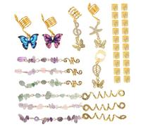 VALICLUD 31piezas Accesorios Para Trenzas y Dreadlocks Joyas De Pelo Pendientes De Adornos Para Cabello De Mujeres Conjunto De Para Estilo Único