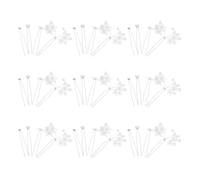 VALICLUD 36 Piezas U-shaped Rhinestone Hair Pins With Fake Pearls Bridal Flower Hair Accessories For Weddings Proms Bridesmaids Versatile Elegant Clips For Women And