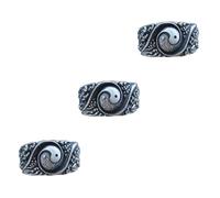 VALICLUD 3piezas Anillo Taoísta De Joyería Feng Shui De Accesorio De Vestuario Para Anillo De Yin