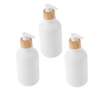 VALICLUD 3piezas Botellas de Limpieza de Bomba Dispensador de Champú Reusable Organizador de Almacenamiento para Baño Color Mate para Jabón Líquido y Acondicionador