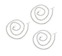 VALICLUD 3piezas Cadena De Reloj De Bolsillo De Metal Vintage De Hebilla T-Bar para Cinturones De Jeans Decoración para Hombres y Mujeres Plata