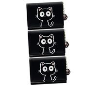 VALICLUD 3piezas Cartera Pequeña De PU Compartimento para Monedas y Tarjetas Diseño De Gato Organizador Compacto para Uso Diario