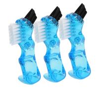 VALICLUD 3piezas Cepillo De Limpieza Interdental Para Dentaduras Postizas Limpiador De Aparatos Doble Cara Unidades Portátil Para Uso Casa y Viajes Limpieza Práctica De Dentaduras