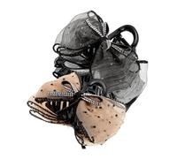 VALICLUD 3piezas Clip De Pajarita Para Mujer Pinzas Grandes Cabello Diseño Brillante Forma De Adecuado Para Cabello Grueso y Fino Para Eventos De Cumpleaños y Bodas Colores Negros Grises