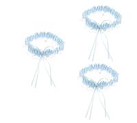 VALICLUD 3piezas De Novia Encaje Azul Diseño De Lazo Accesorios De Boda Para Piernas Decoración Elegante Día Especial