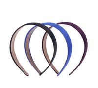 VALICLUD 3piezas Diadema de Ala Ancha Retro Diadema para Mujer y Niña Cinta Antideslizante para Fiesta o Diario Color Morado