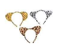 VALICLUD 3piezas Diadema de Animal Diseño de Orejas de Felpa Diademas de Animales Adorables para Fiestas Infantiles Recuerdos de Fiesta para Accesorios para Fotos Tocados Orejas de Animales