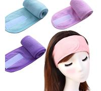 VALICLUD 3piezas Diadema de Spa Cabello Diademas Baño Tocado de Maquillaje para Mujer Banda Cabello para Yoga y Deporte