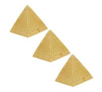 VALICLUD 3piezas Juguetes De Mesa De Arena Pirámide Egipcia De Resina Decoración De Miniatura Estilo De Modelo Simular para Mesa Escritorio Hogar