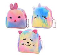 VALICLUD 3piezas Monedero De Cambio Cremallera para Niñas Diseño De Unicornio Estilo Rayo Bolsa De Almacenamiento De Monedas para Niño Niña y Niñas para Fiestas y Ocasiones Especiales