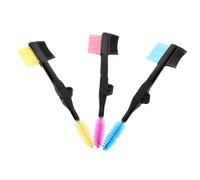 VALICLUD 3Piezas Peine de Portátil Colores Amarillo y Plegable Mujeres y Niñas Herramienta de Maquillaje Práctica