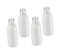 VALICLUD 4 Botellas de Loción Tipo Prensa 30 Ml, Recipiente para Champú a Prueba de Fugas, Botella Dispensadora para Optimizar Espacio, Accesorio de Viaje Femenino