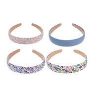 VALICLUD 4 Diademas Anchas para Mujer Diseño Floral Vintage, Tejido Práctico y Fácil de Usar, para Vacaciones y Uso Diario