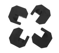 VALICLUD 4 Piezas Almohadillas para Pies de Sillas de Camping, Pies de Silla de Camping, Plástico, 5,00x5,00x2,00cm, Negro, para Camp Stool y Patio Chair, para Casa y Uso en Movimiento,