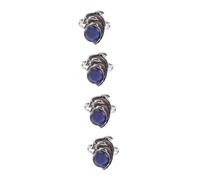 VALICLUD 4 Piezas Anillo de cambio de Color anillos de moda sentimiento anillo de humor anillos ajustables para niñas joyas de humor para mujeres Aleación de zinc