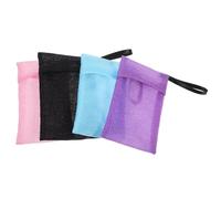 VALICLUD 4 Piezas Bolsa de Jabón de Nylon Red de Jabón para Ducharse Almacenamiento de Pastillas Diseño Colgante Rutina Diaria de Cuidado Piel