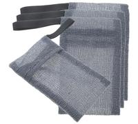 VALICLUD 4 Piezas bolsa de jabón lavar bolsas de jabón portátil jaboneras para baño ducha almacenamiento de pastillas de jabón bolsa de lavado de jabón en barra nylon Grey
